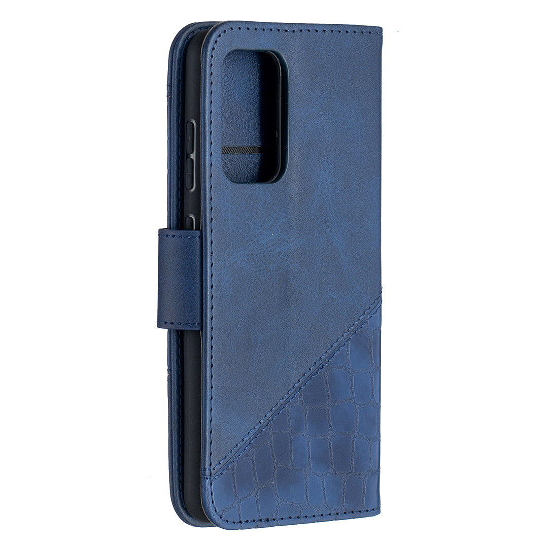 BF04 Splicing Crocodile Texture Protector Wallet Stand Leather Case for Samsung Galaxy A52 4G/5G / A52s 5G