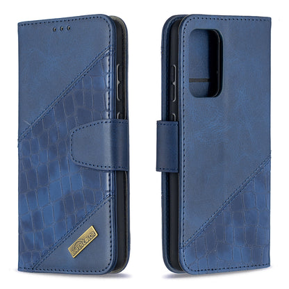 BF04 Splicing Crocodile Texture Protector Wallet Stand Leather Case for Samsung Galaxy A52 4G/5G / A52s 5G
