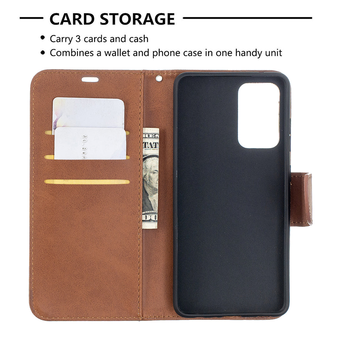 PU Leather Wallet Stylish Smartphone Case for Samsung Galaxy A52 4G/5G / A52s 5G