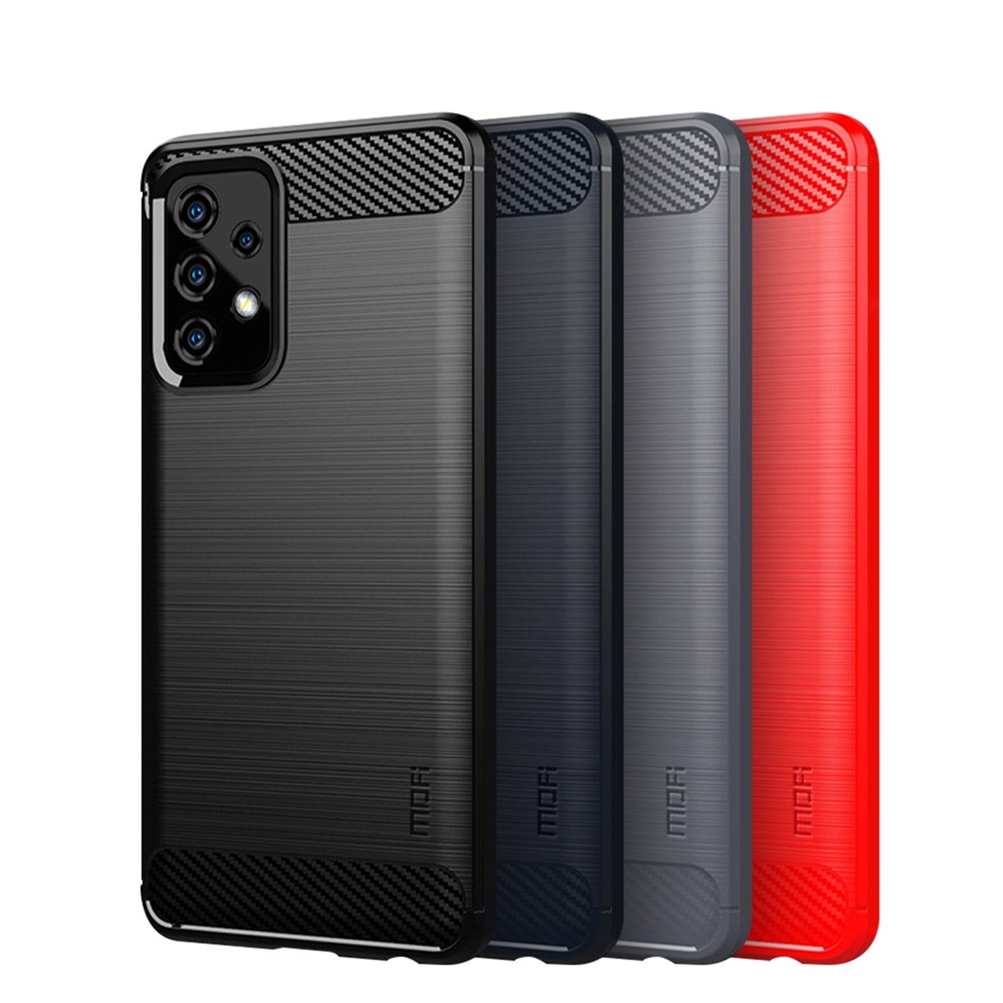 MOFI Carbon Fiber Brushed TPU Cover for Samsung Galaxy A52 4G/5G / A52s 5G