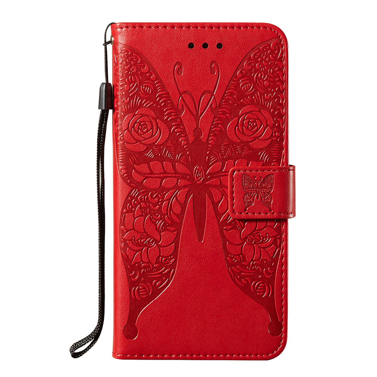 For Samsung Galaxy A52 4G/5G / A52s 5G Imprinted Rose Flower Butterflies Pattern Leather Wallet Stand Case