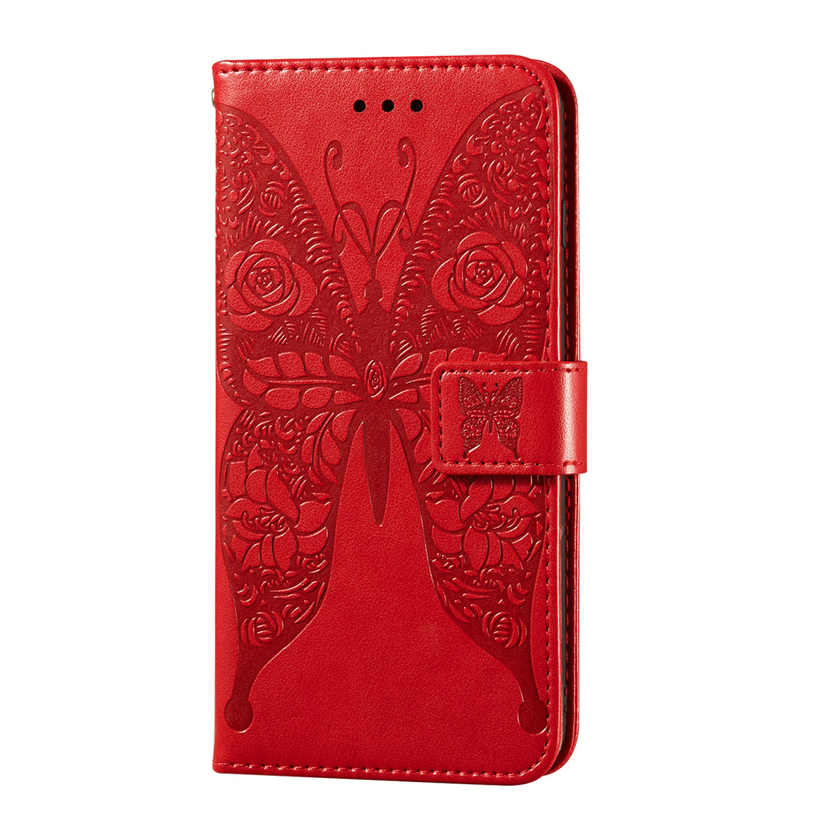 For Samsung Galaxy A52 4G/5G / A52s 5G Imprinted Rose Flower Butterflies Pattern Leather Wallet Stand Case
