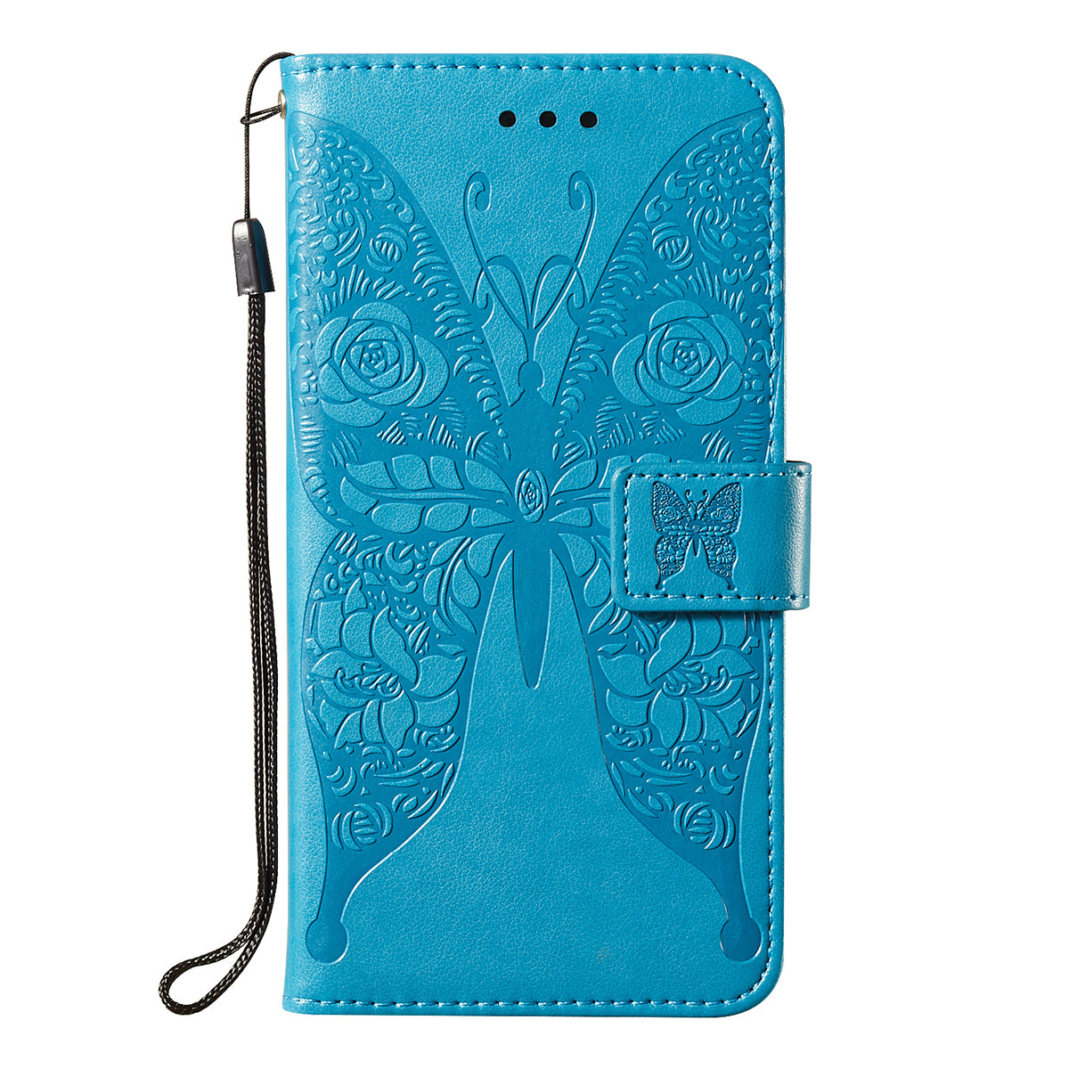 For Samsung Galaxy A52 4G/5G / A52s 5G Imprinted Rose Flower Butterflies Pattern Leather Wallet Stand Case
