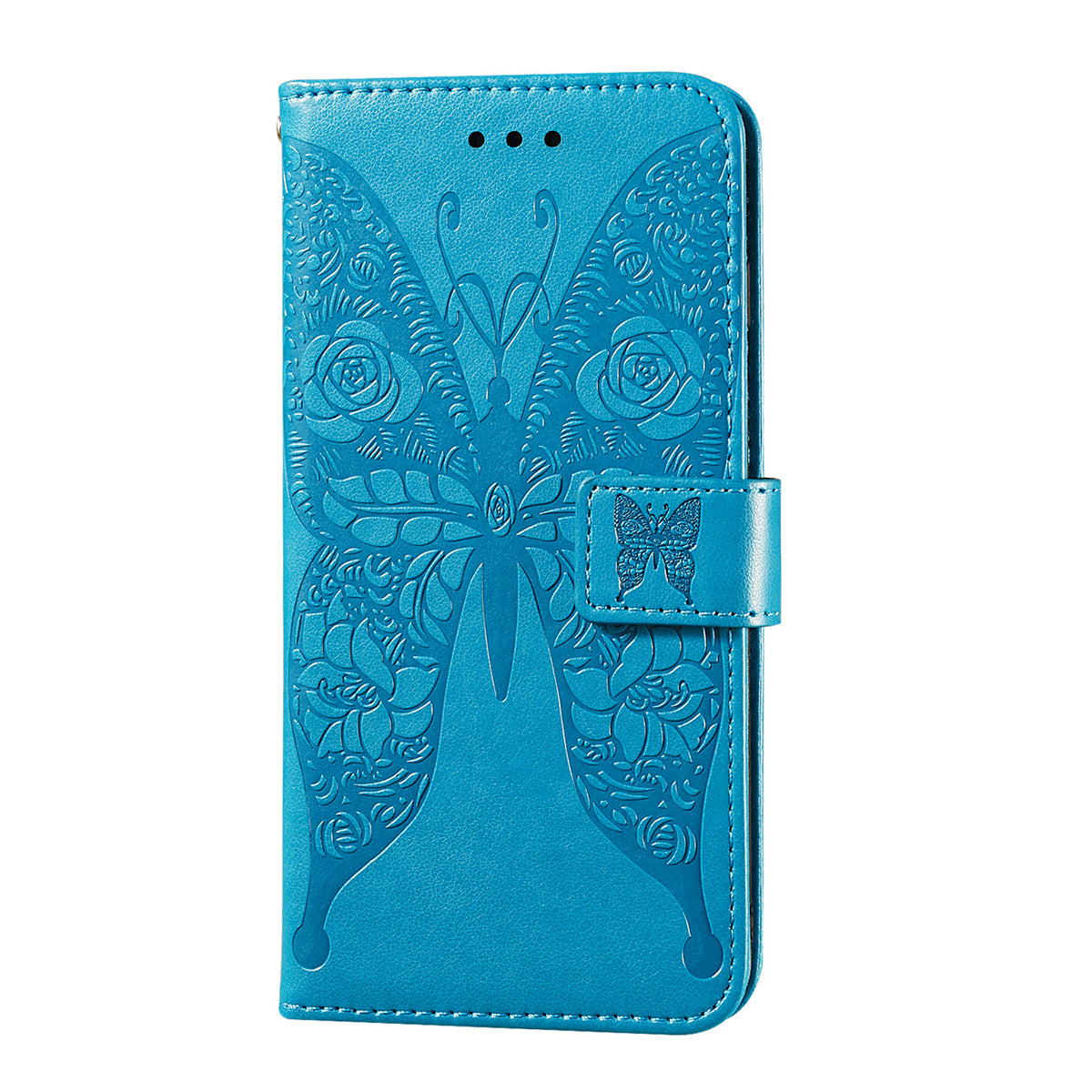 For Samsung Galaxy A52 4G/5G / A52s 5G Imprinted Rose Flower Butterflies Pattern Leather Wallet Stand Case