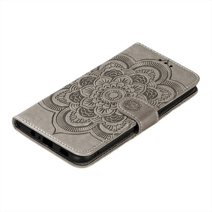 Imprint Mandala Flower Wallet Leather Cover for Samsung Galaxy A52 4G/5G / A52s 5G Protective Stand Shell