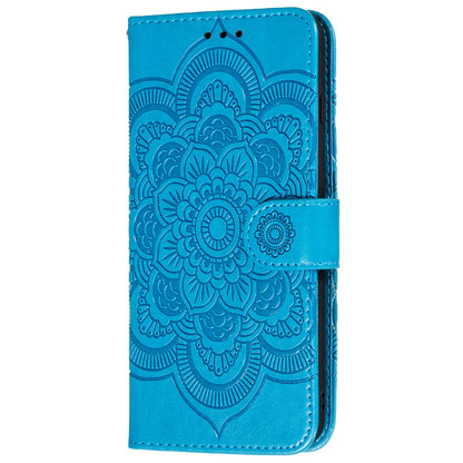 Imprint Mandala Flower Wallet Leather Cover for Samsung Galaxy A52 4G/5G / A52s 5G Protective Stand Shell