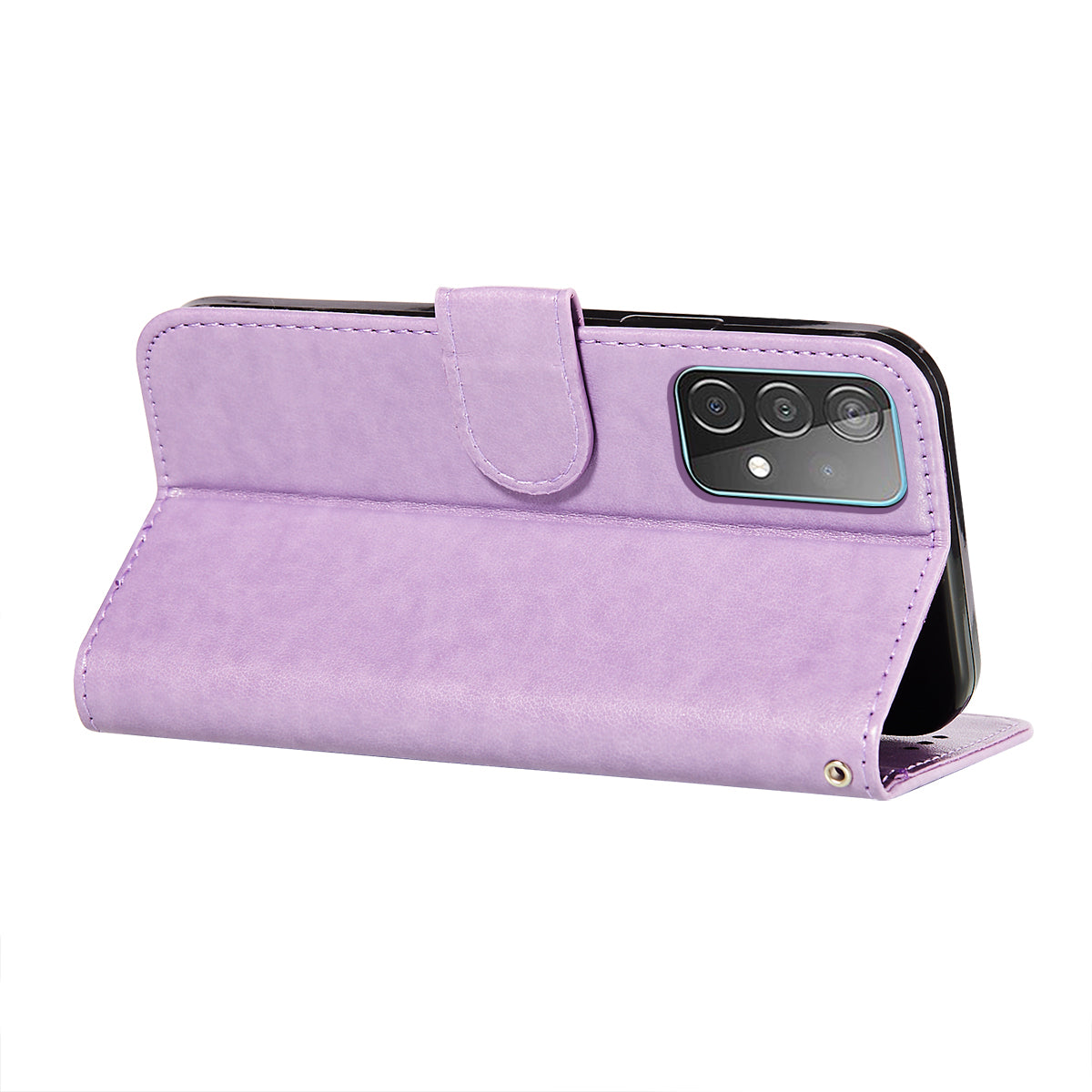 Dual-sided Magnetic Clasp Leather Wallet Stand Phone Case Shell for Samsung Galaxy A52 4G/5G / A52s 5G