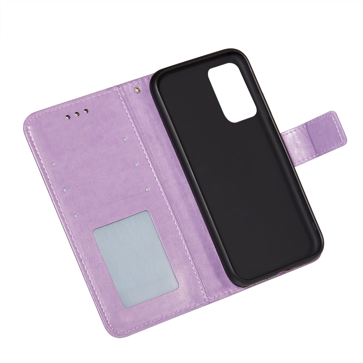 Dual-sided Magnetic Clasp Leather Wallet Stand Phone Case Shell for Samsung Galaxy A52 4G/5G / A52s 5G