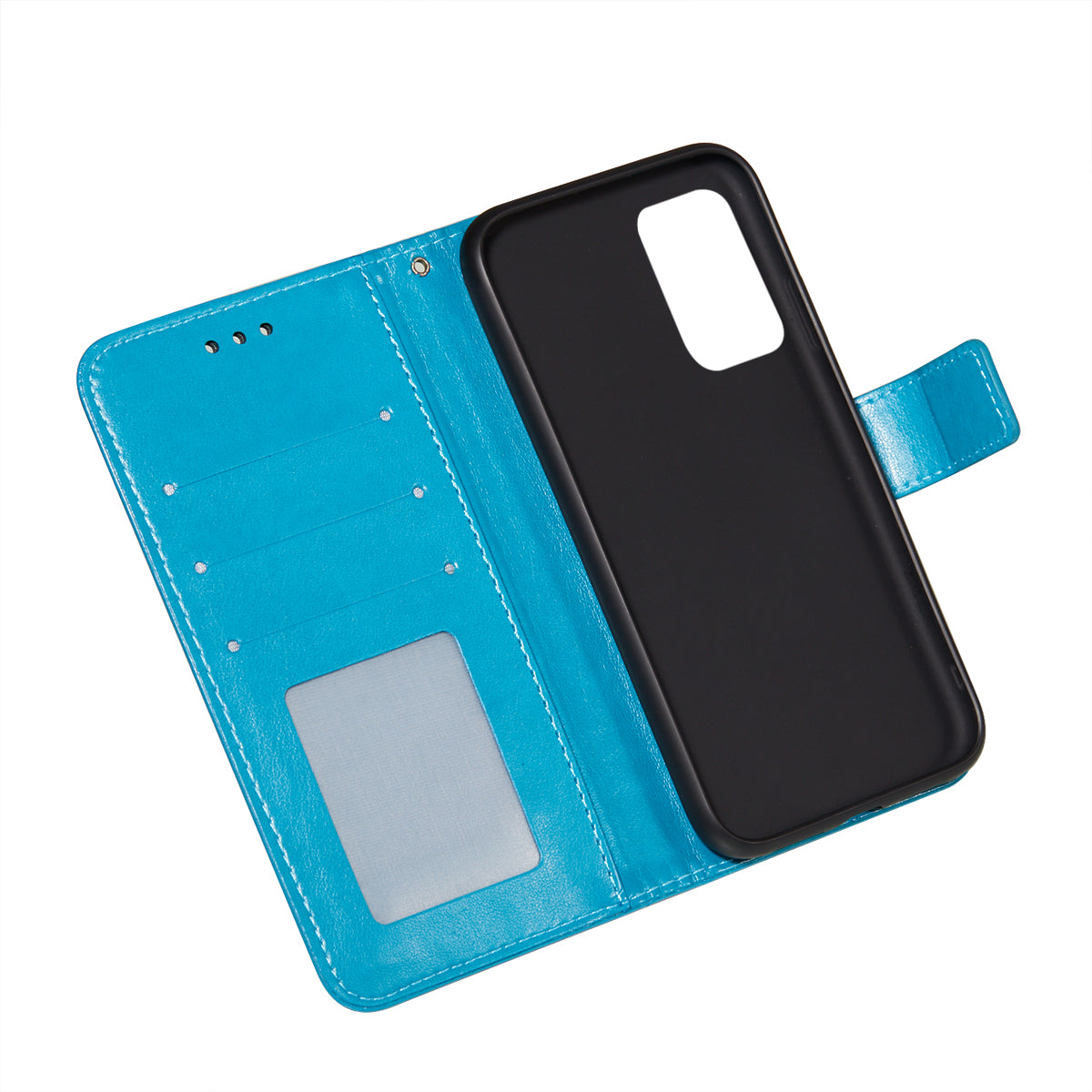 Dual-sided Magnetic Clasp Leather Wallet Stand Phone Case Shell for Samsung Galaxy A52 4G/5G / A52s 5G