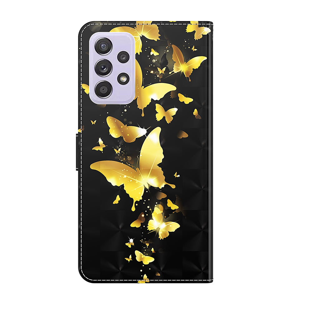 Pattern Printing Design PU Leather Phone Wallet Stand Case Shell for Samsung Galaxy A52 4G/5G / A52s 5G