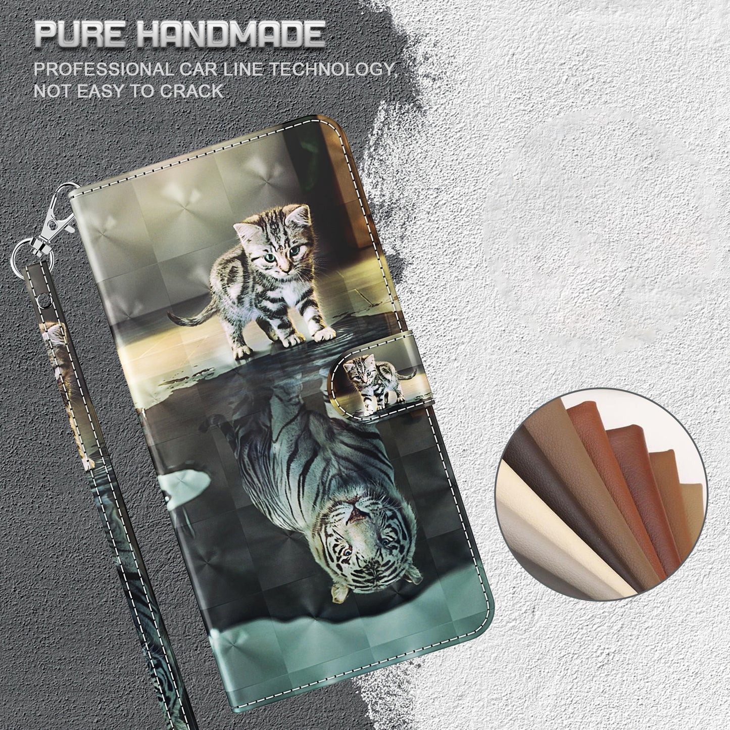 Pattern Printing Design PU Leather Phone Wallet Stand Case Shell for Samsung Galaxy A52 4G/5G / A52s 5G