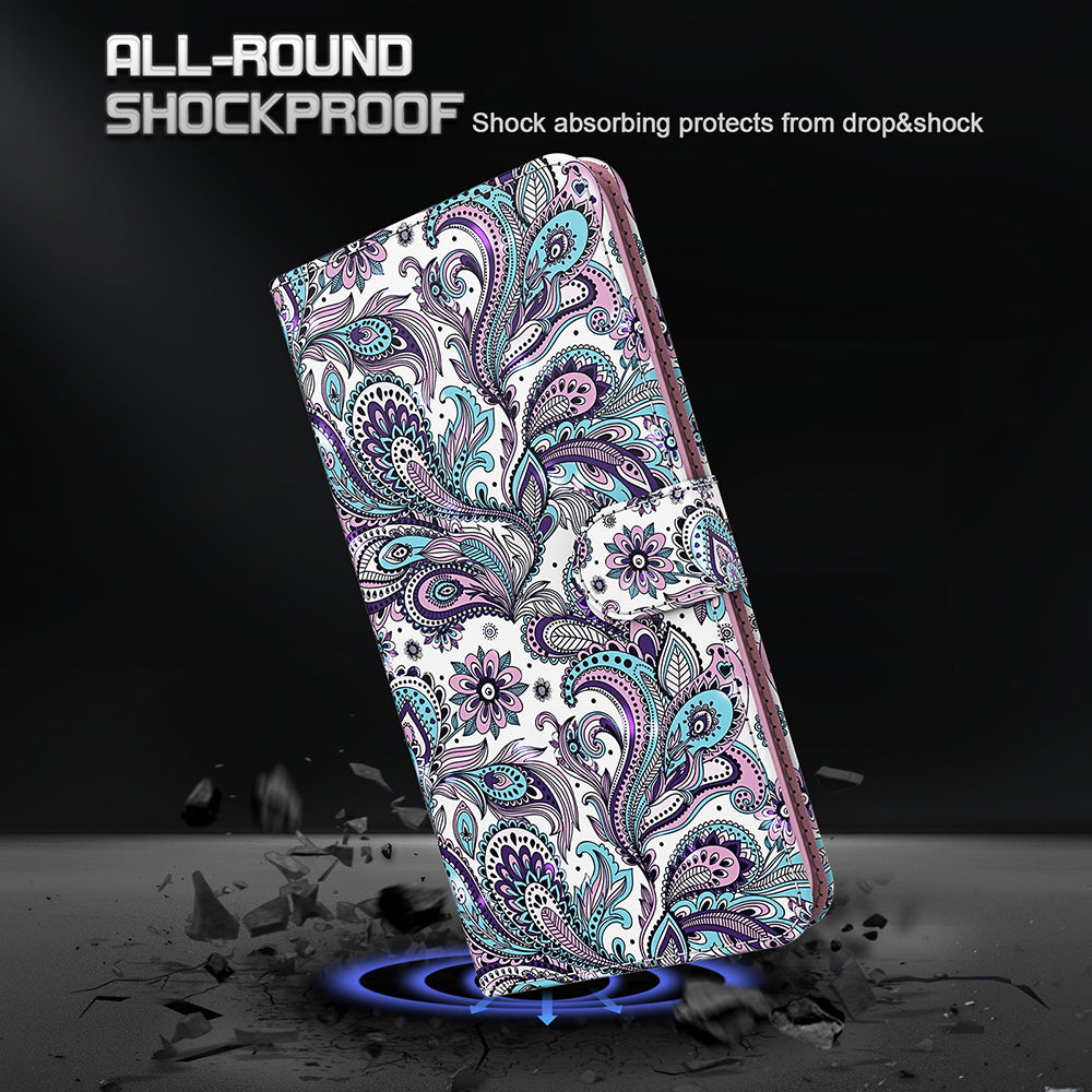 Pattern Printing Design PU Leather Phone Wallet Stand Case Shell for Samsung Galaxy A52 4G/5G / A52s 5G