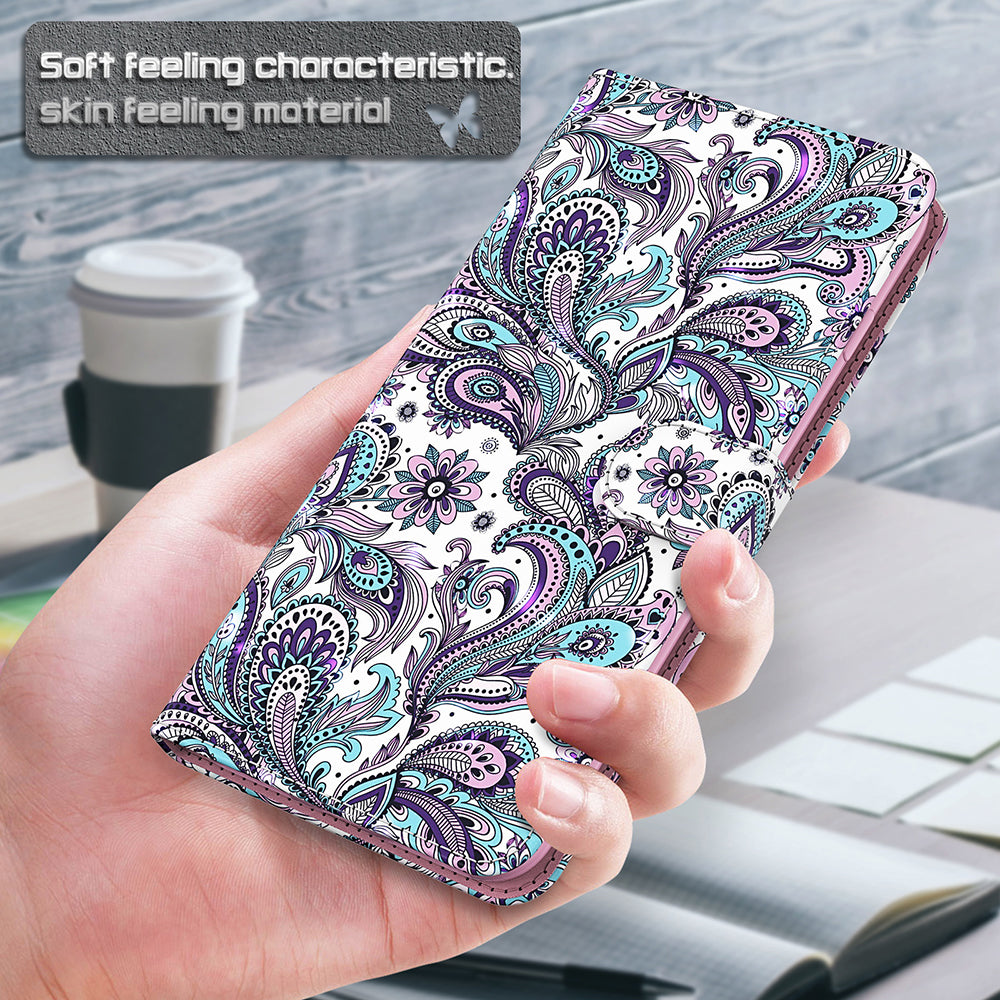 Pattern Printing Design PU Leather Phone Wallet Stand Case Shell for Samsung Galaxy A52 4G/5G / A52s 5G