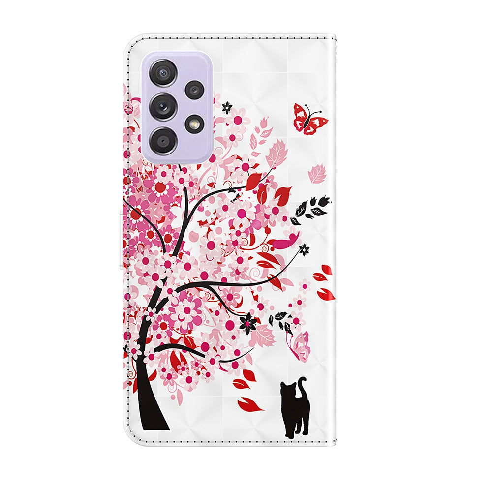 Pattern Printing Design PU Leather Phone Wallet Stand Case Shell for Samsung Galaxy A52 4G/5G / A52s 5G