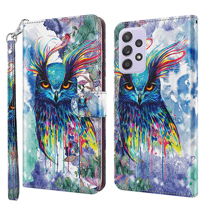 Pattern Printing Design PU Leather Phone Wallet Stand Case Shell for Samsung Galaxy A52 4G/5G / A52s 5G