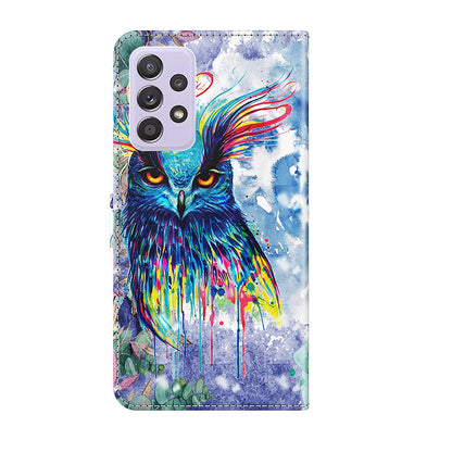 Pattern Printing Design PU Leather Phone Wallet Stand Case Shell for Samsung Galaxy A52 4G/5G / A52s 5G