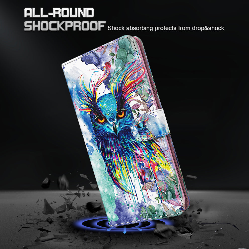 Pattern Printing Design PU Leather Phone Wallet Stand Case Shell for Samsung Galaxy A52 4G/5G / A52s 5G