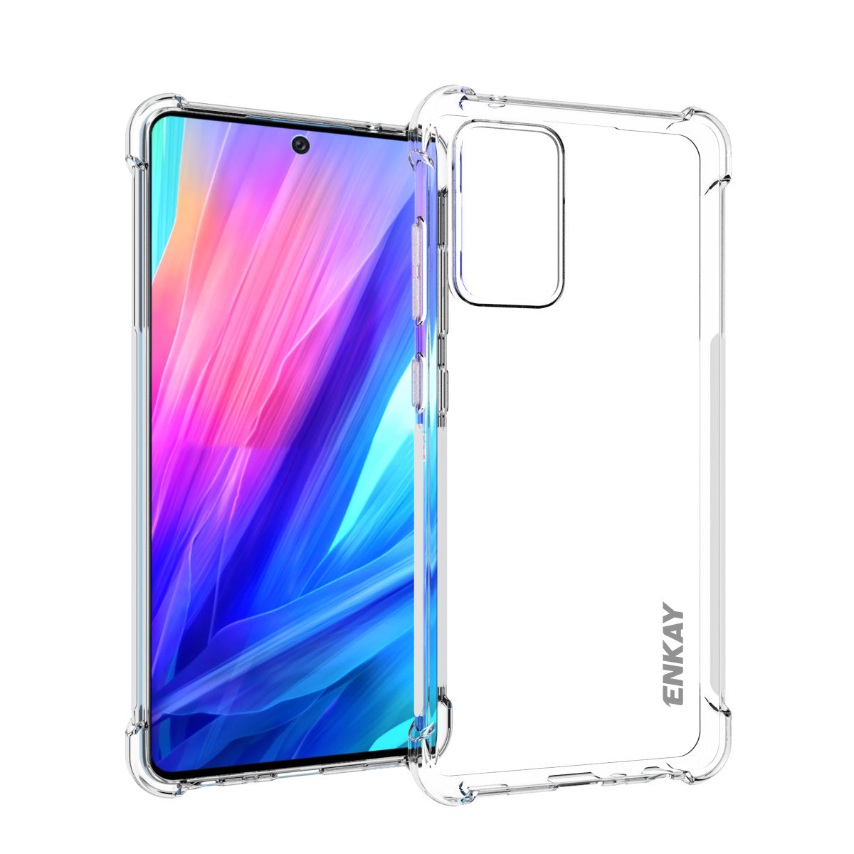 ENKAY HAT PRINCE Anti-slip Design Transparent TPU Case with 0.26mm 9H 2.5D Tempered Glass Screen Film for Samsung Galaxy A52 4G/5G / A52s 5G