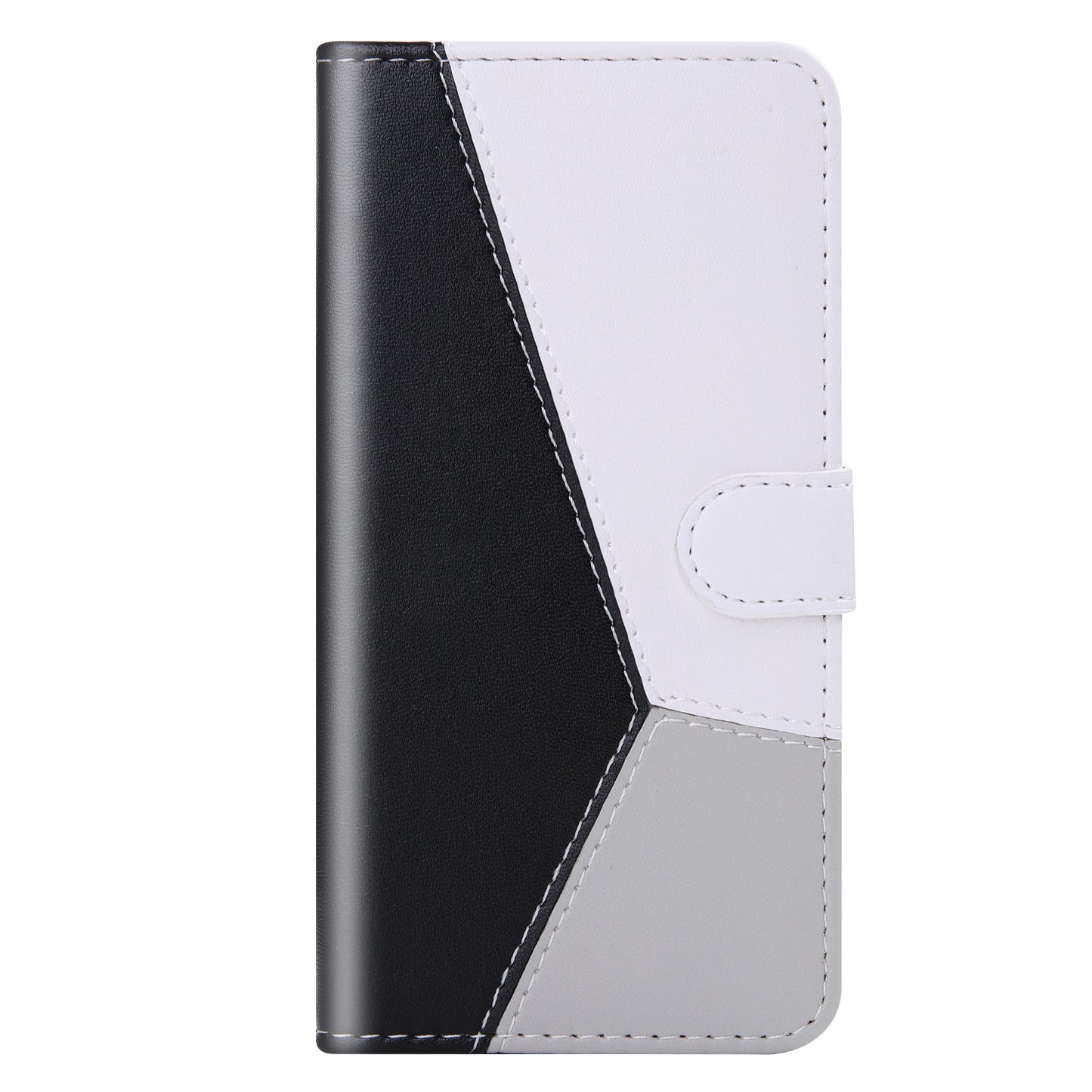 Wallet Design Three-color Splicing Leather Stand Cover for Samsung Galaxy A52 4G/5G / A52s 5G
