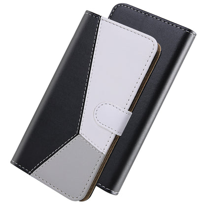 Wallet Design Three-color Splicing Leather Stand Cover for Samsung Galaxy A52 4G/5G / A52s 5G