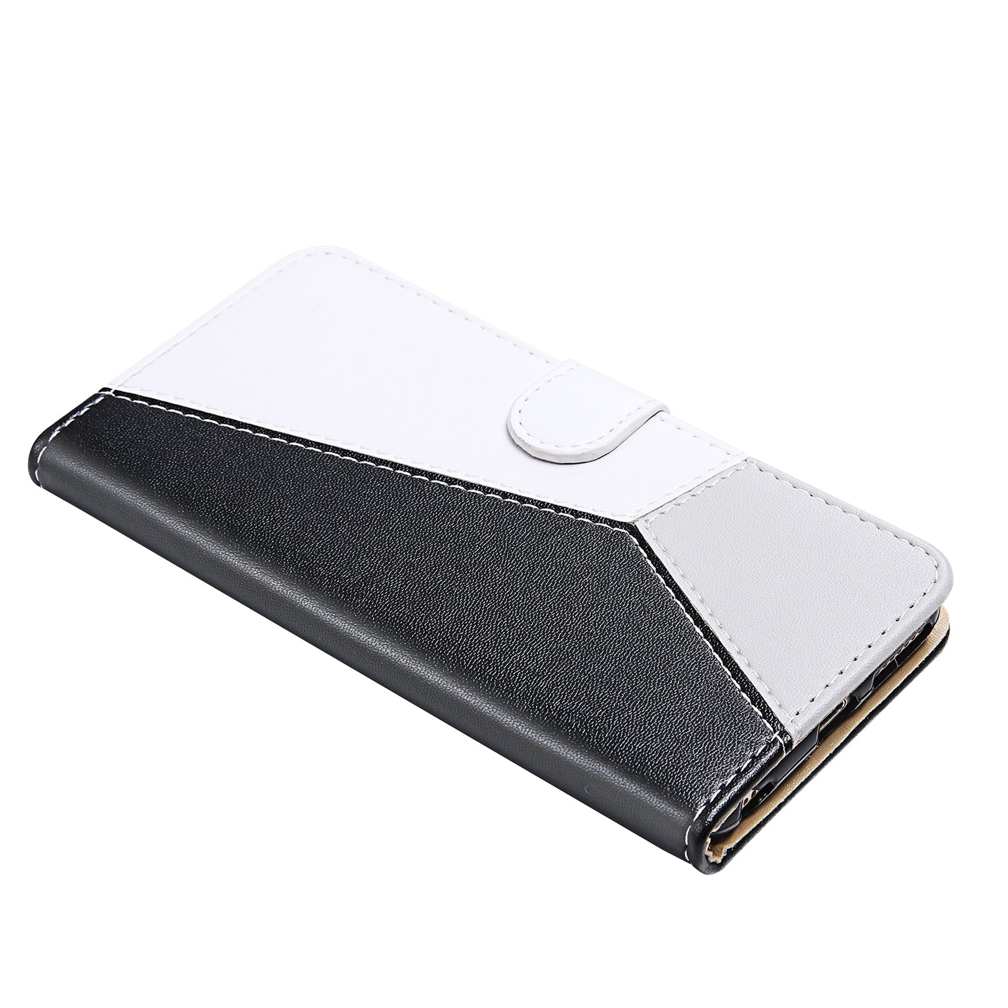 Wallet Design Three-color Splicing Leather Stand Cover for Samsung Galaxy A52 4G/5G / A52s 5G