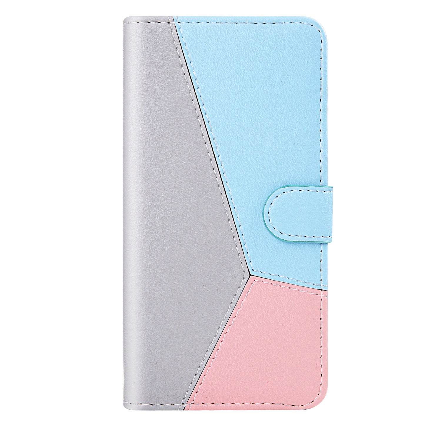 Wallet Design Three-color Splicing Leather Stand Cover for Samsung Galaxy A52 4G/5G / A52s 5G