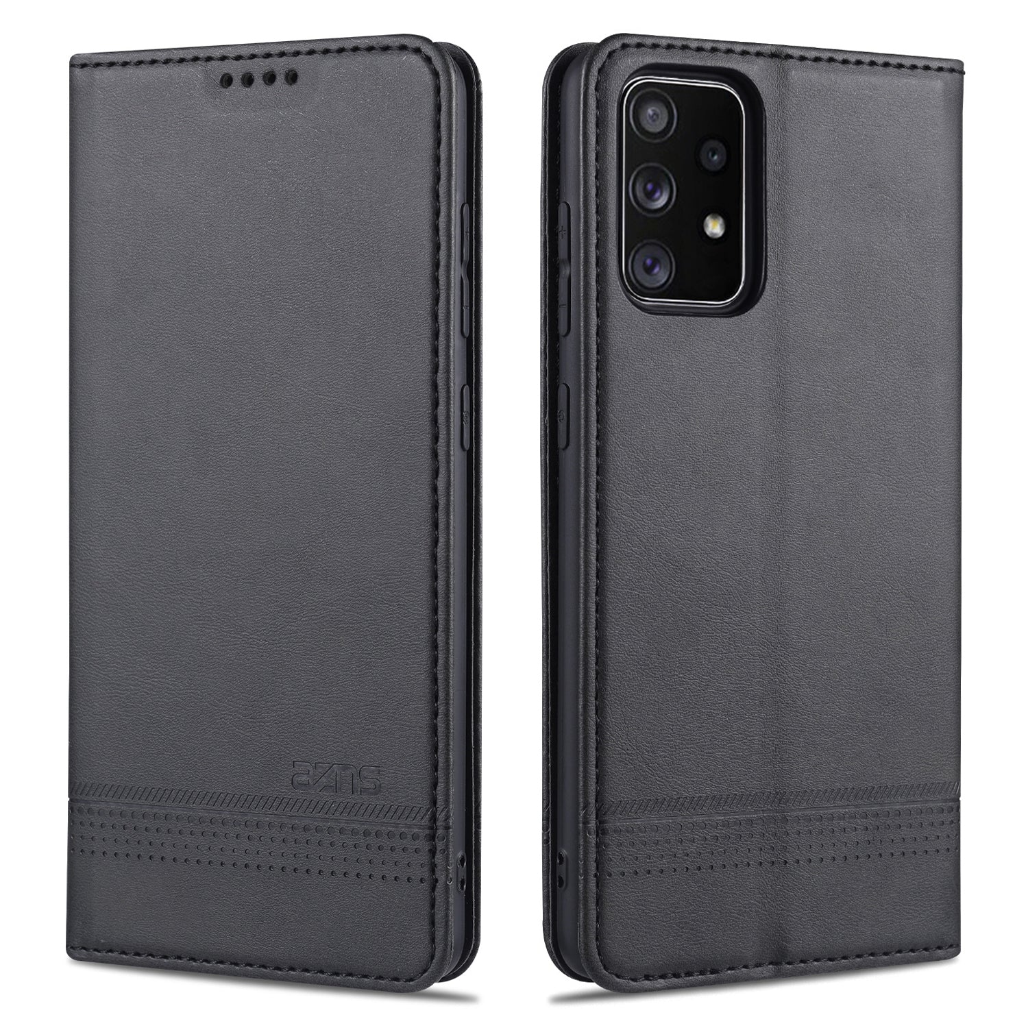 AZNS Auto-absorbed Magnetic Leather Mobile Stand Shell Case with Wallet Design for Samsung Galaxy A52 4G/5G / A52s 5G