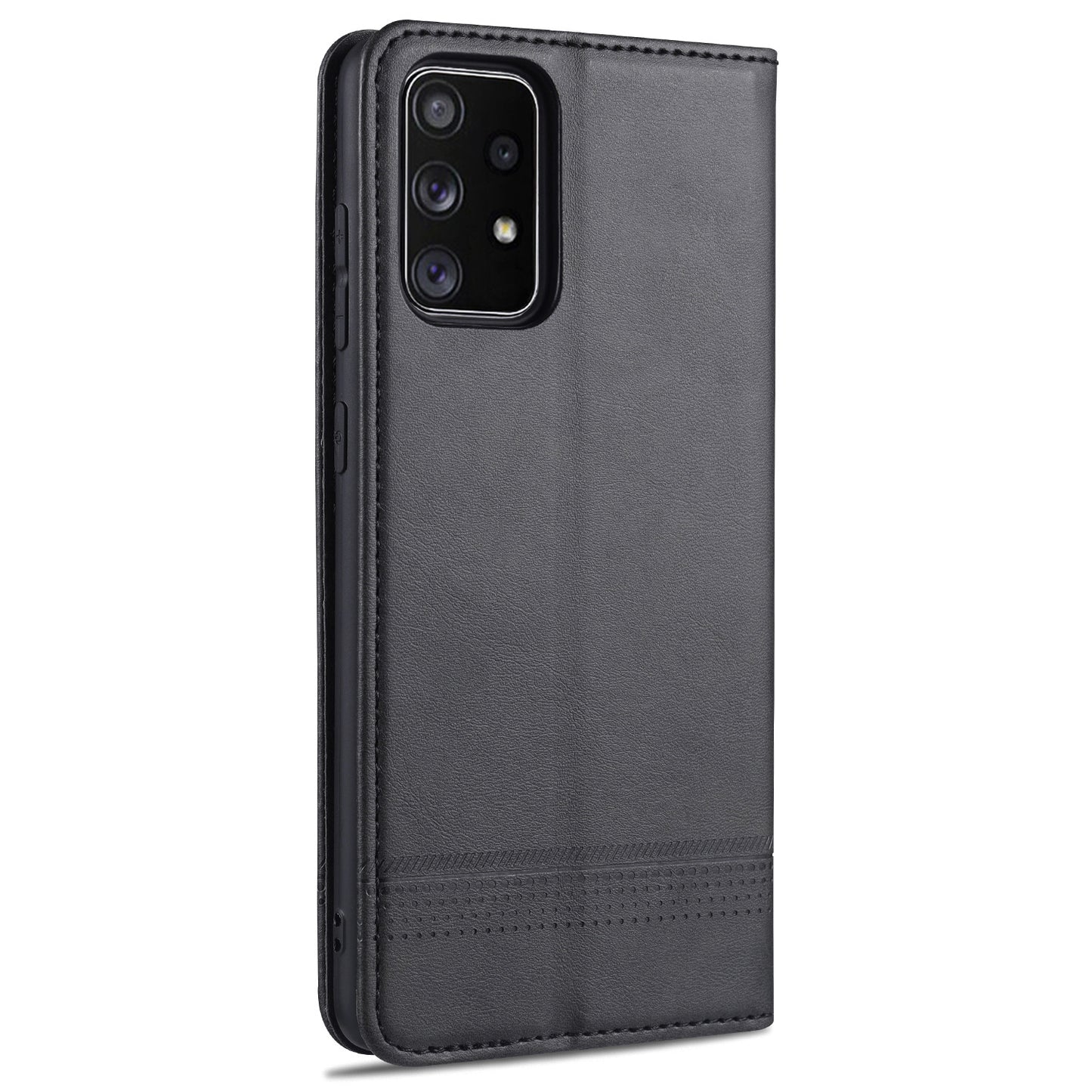 AZNS Auto-absorbed Magnetic Leather Mobile Stand Shell Case with Wallet Design for Samsung Galaxy A52 4G/5G / A52s 5G