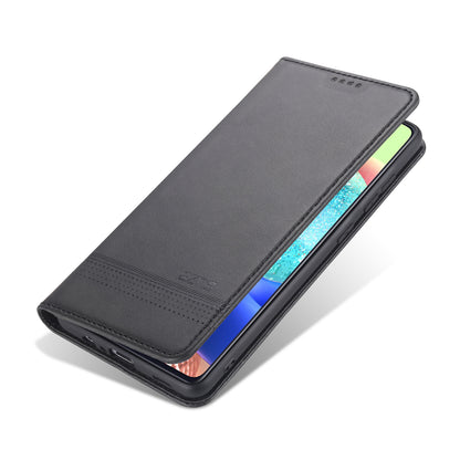 AZNS Auto-absorbed Magnetic Leather Mobile Stand Shell Case with Wallet Design for Samsung Galaxy A52 4G/5G / A52s 5G