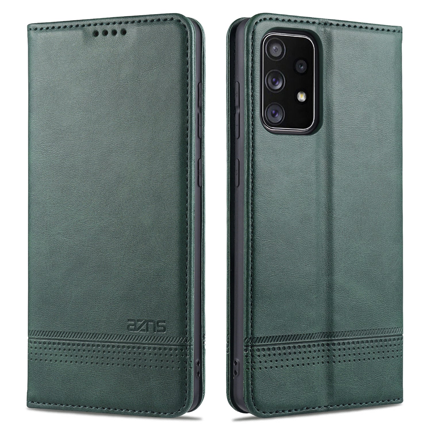 AZNS Auto-absorbed Magnetic Leather Mobile Stand Shell Case with Wallet Design for Samsung Galaxy A52 4G/5G / A52s 5G