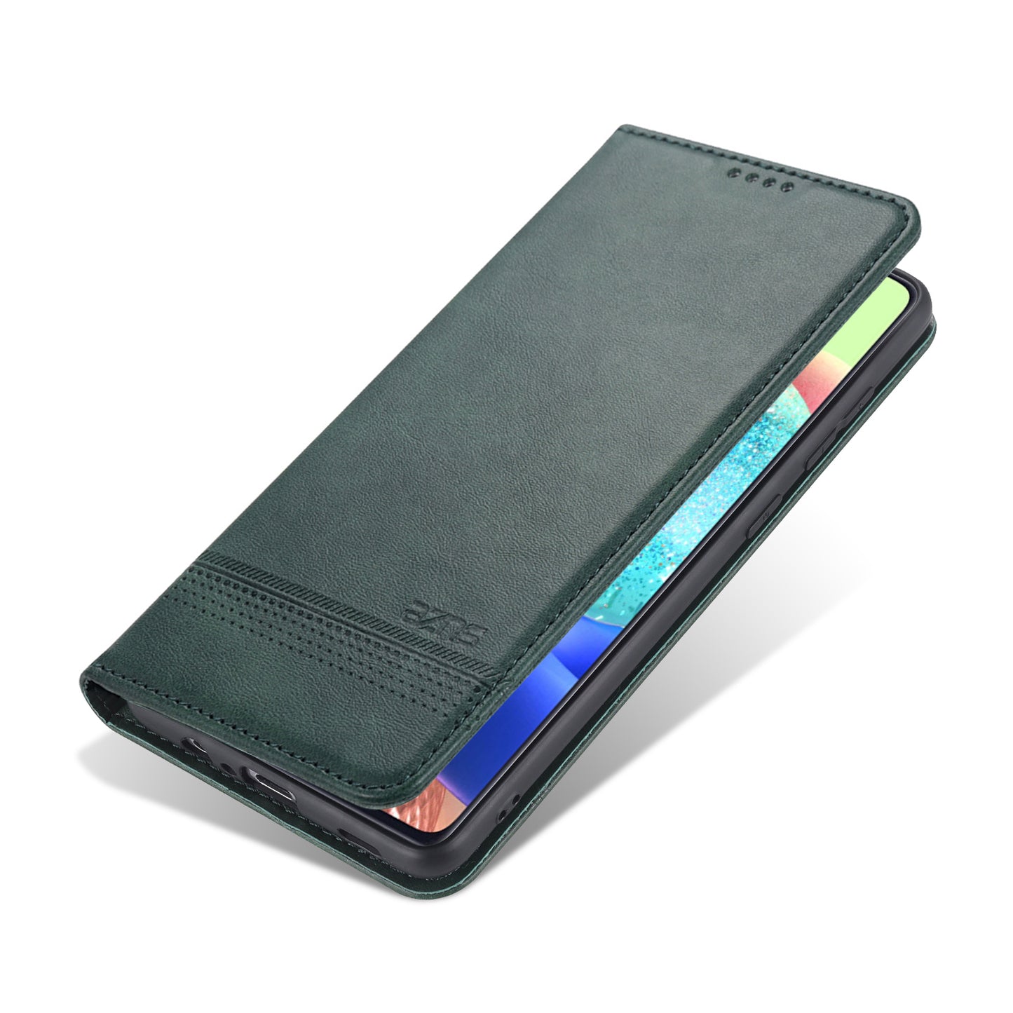 AZNS Auto-absorbed Magnetic Leather Mobile Stand Shell Case with Wallet Design for Samsung Galaxy A52 4G/5G / A52s 5G