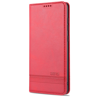 AZNS Auto-absorbed Magnetic Leather Mobile Stand Shell Case with Wallet Design for Samsung Galaxy A52 4G/5G / A52s 5G