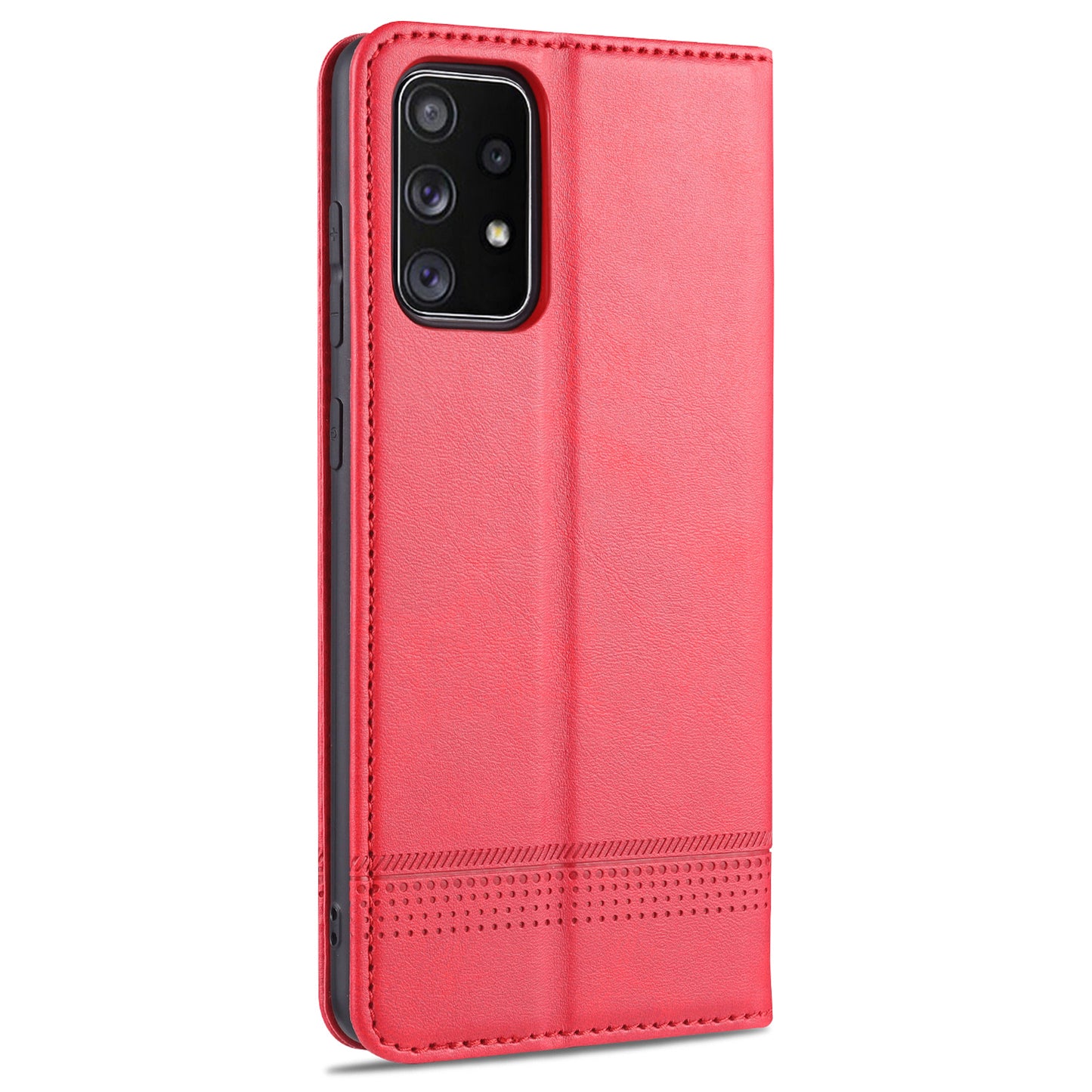 AZNS Auto-absorbed Magnetic Leather Mobile Stand Shell Case with Wallet Design for Samsung Galaxy A52 4G/5G / A52s 5G