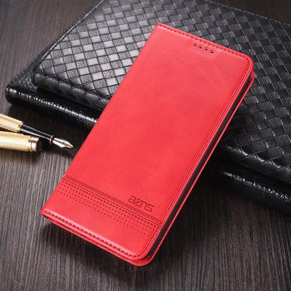 AZNS Auto-absorbed Magnetic Leather Mobile Stand Shell Case with Wallet Design for Samsung Galaxy A52 4G/5G / A52s 5G