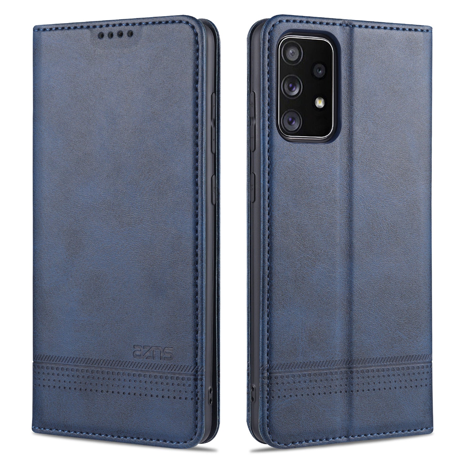 AZNS Auto-absorbed Magnetic Leather Mobile Stand Shell Case with Wallet Design for Samsung Galaxy A52 4G/5G / A52s 5G