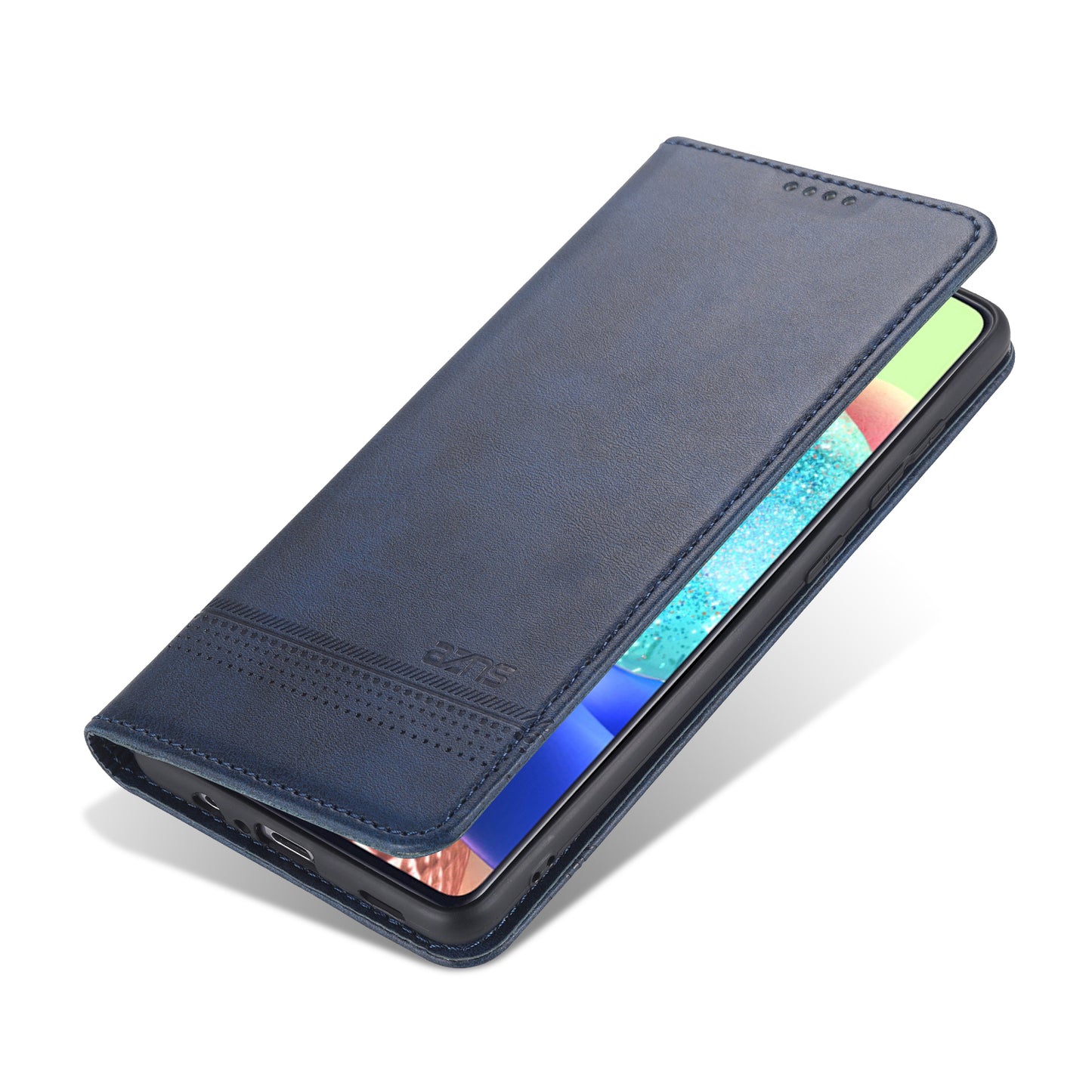 AZNS Auto-absorbed Magnetic Leather Mobile Stand Shell Case with Wallet Design for Samsung Galaxy A52 4G/5G / A52s 5G