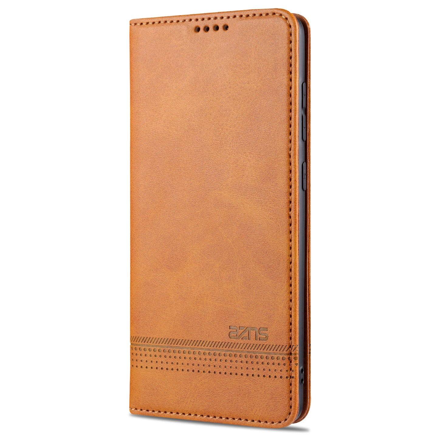 AZNS Auto-absorbed Magnetic Leather Mobile Stand Shell Case with Wallet Design for Samsung Galaxy A52 4G/5G / A52s 5G