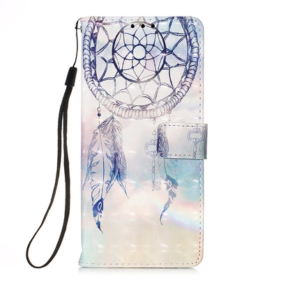 3D Pattern Printing PU Leather Wallet Stand Phone Case Shell for Samsung Galaxy A52 4G/5G / A52s 5G