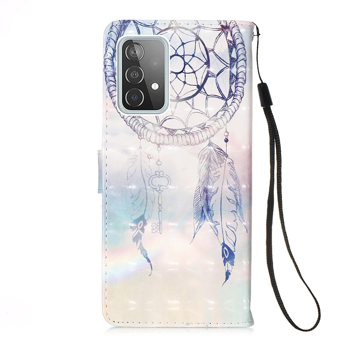 3D Pattern Printing PU Leather Wallet Stand Phone Case Shell for Samsung Galaxy A52 4G/5G / A52s 5G