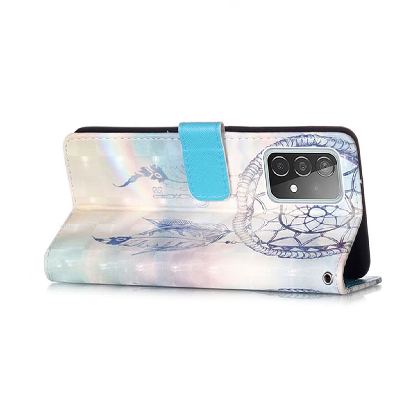 3D Pattern Printing PU Leather Wallet Stand Phone Case Shell for Samsung Galaxy A52 4G/5G / A52s 5G