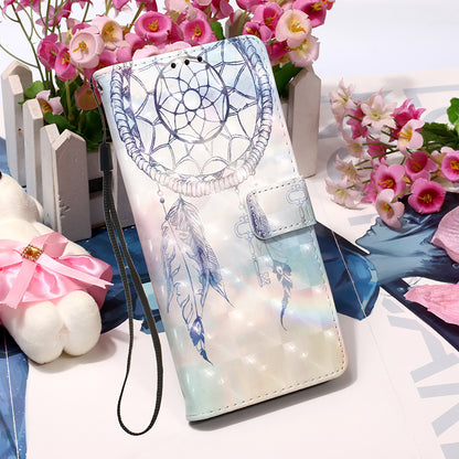 3D Pattern Printing PU Leather Wallet Stand Phone Case Shell for Samsung Galaxy A52 4G/5G / A52s 5G