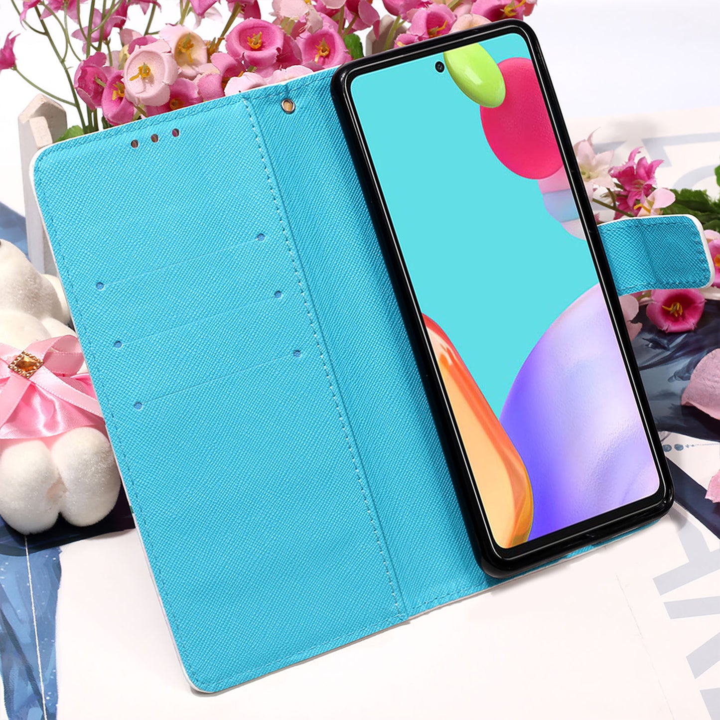 3D Pattern Printing PU Leather Wallet Stand Phone Case Shell for Samsung Galaxy A52 4G/5G / A52s 5G