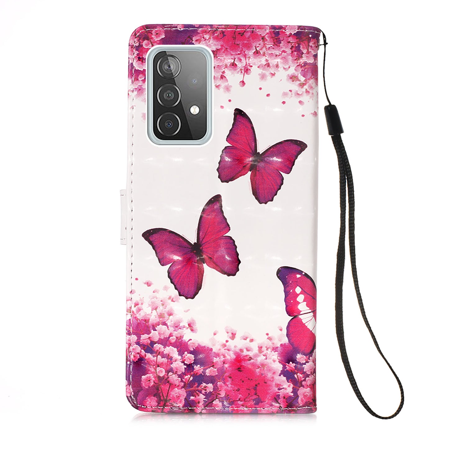 3D Pattern Printing PU Leather Wallet Stand Phone Case Shell for Samsung Galaxy A52 4G/5G / A52s 5G