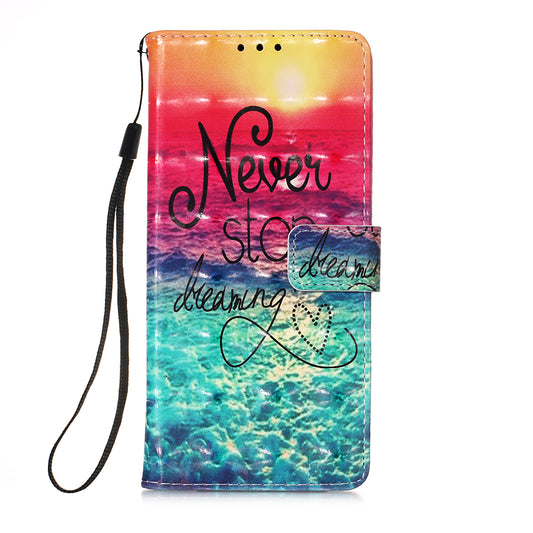 3D Pattern Printing PU Leather Wallet Stand Phone Case Shell for Samsung Galaxy A52 4G/5G / A52s 5G