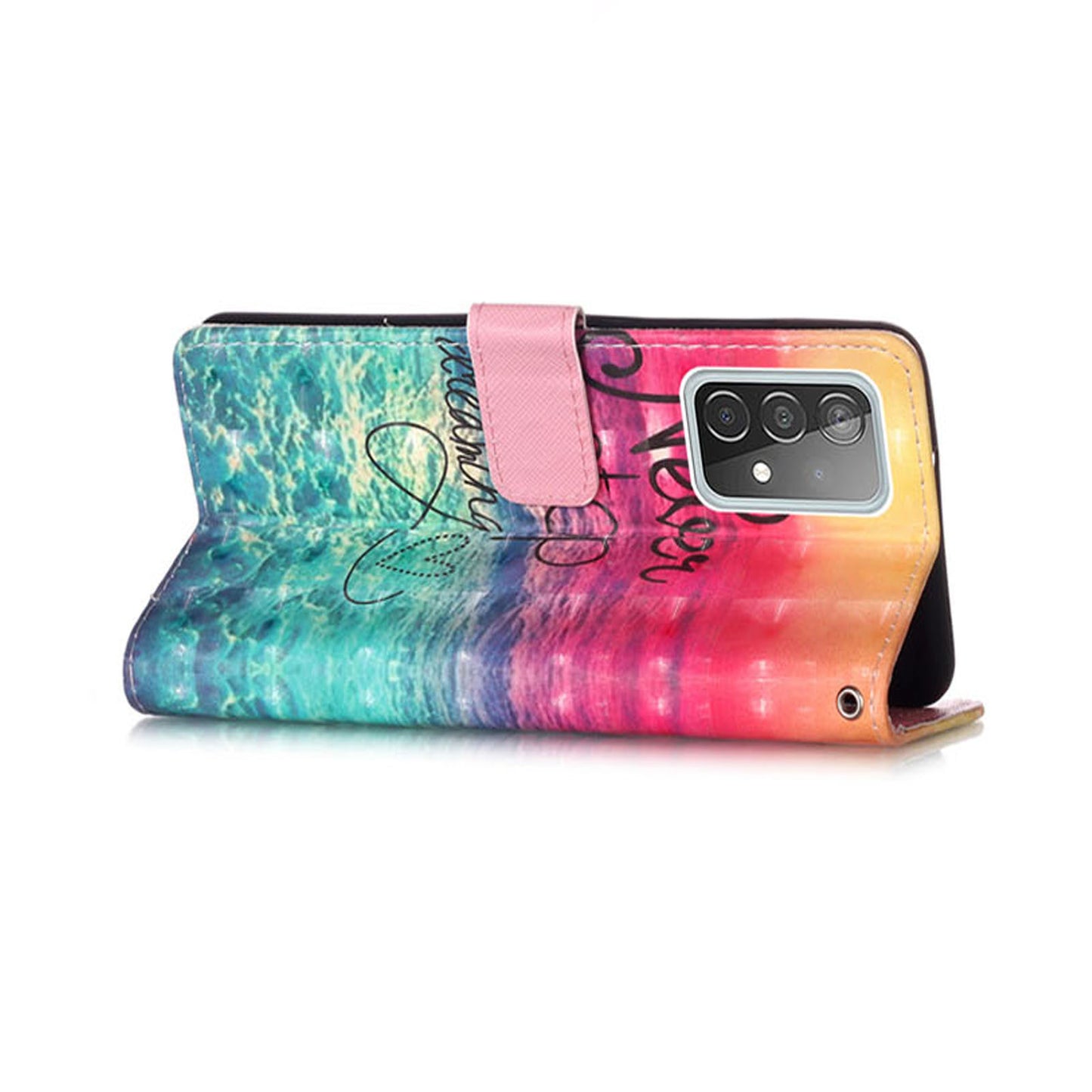 3D Pattern Printing PU Leather Wallet Stand Phone Case Shell for Samsung Galaxy A52 4G/5G / A52s 5G