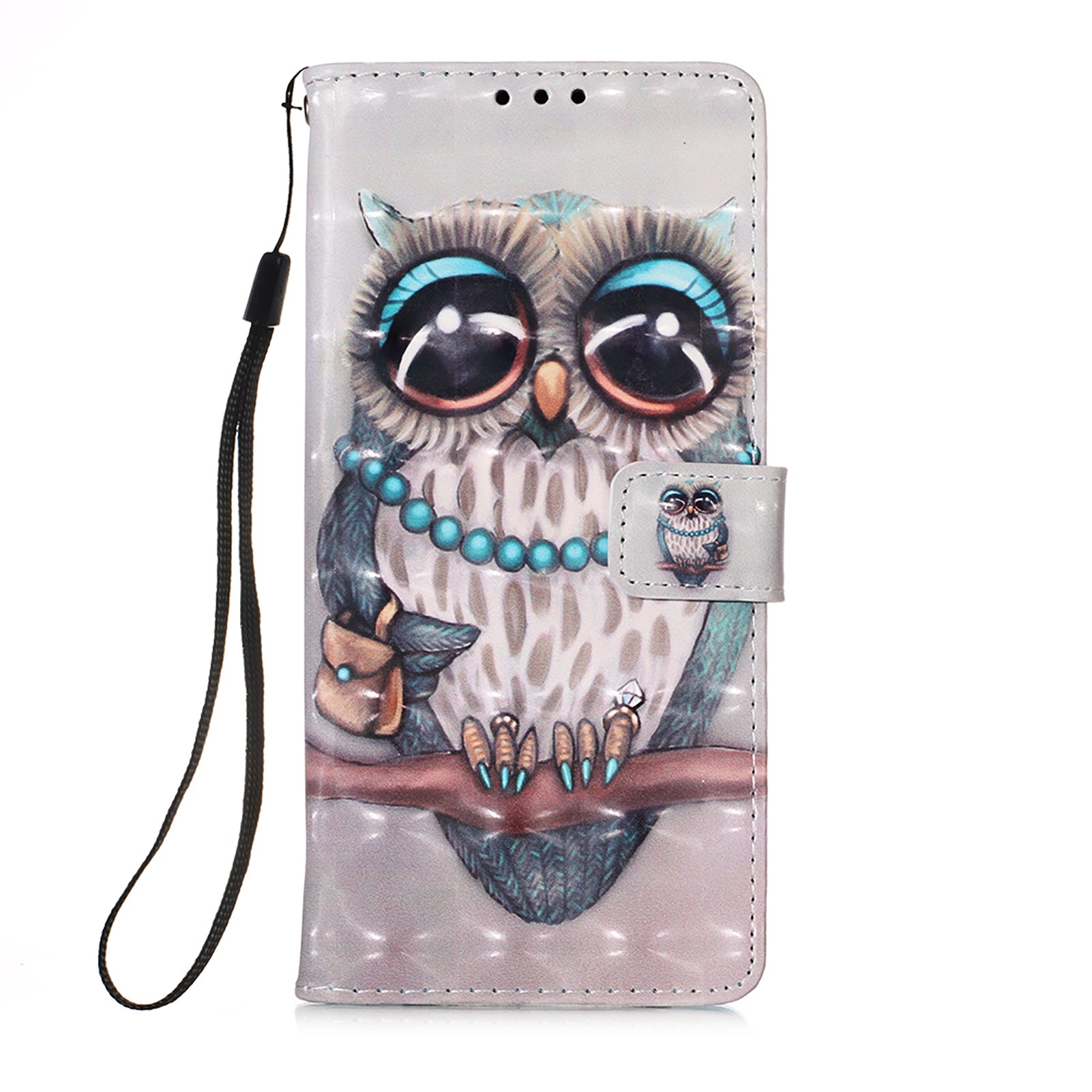 3D Pattern Printing PU Leather Wallet Stand Phone Case Shell for Samsung Galaxy A52 4G/5G / A52s 5G