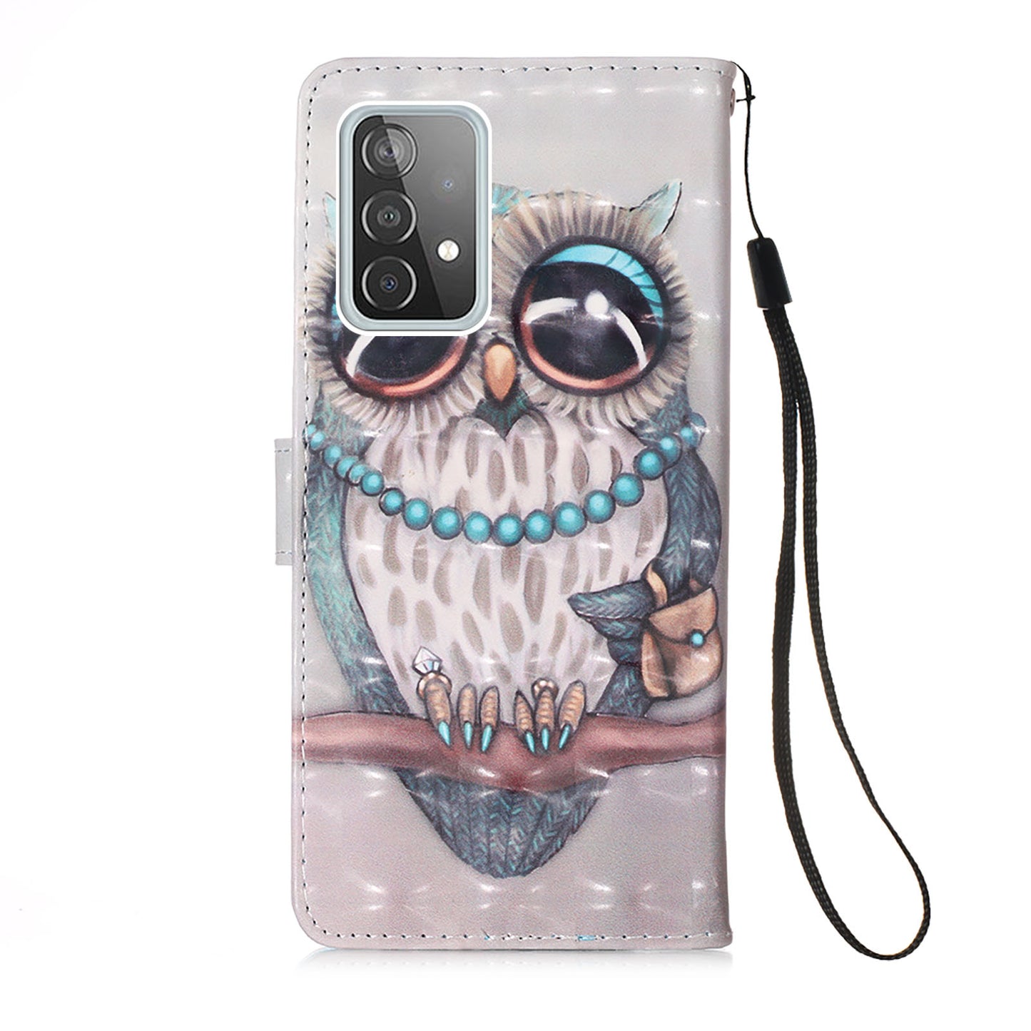 3D Pattern Printing PU Leather Wallet Stand Phone Case Shell for Samsung Galaxy A52 4G/5G / A52s 5G