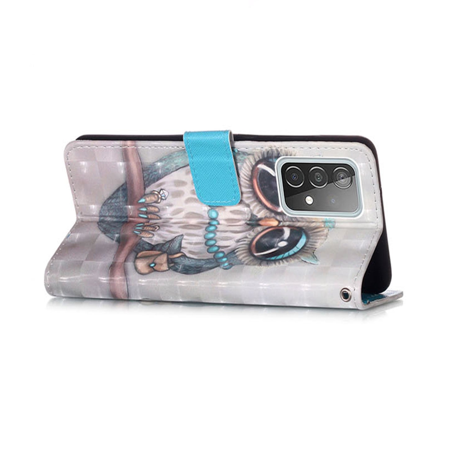 3D Pattern Printing PU Leather Wallet Stand Phone Case Shell for Samsung Galaxy A52 4G/5G / A52s 5G