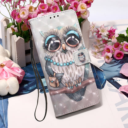 3D Pattern Printing PU Leather Wallet Stand Phone Case Shell for Samsung Galaxy A52 4G/5G / A52s 5G