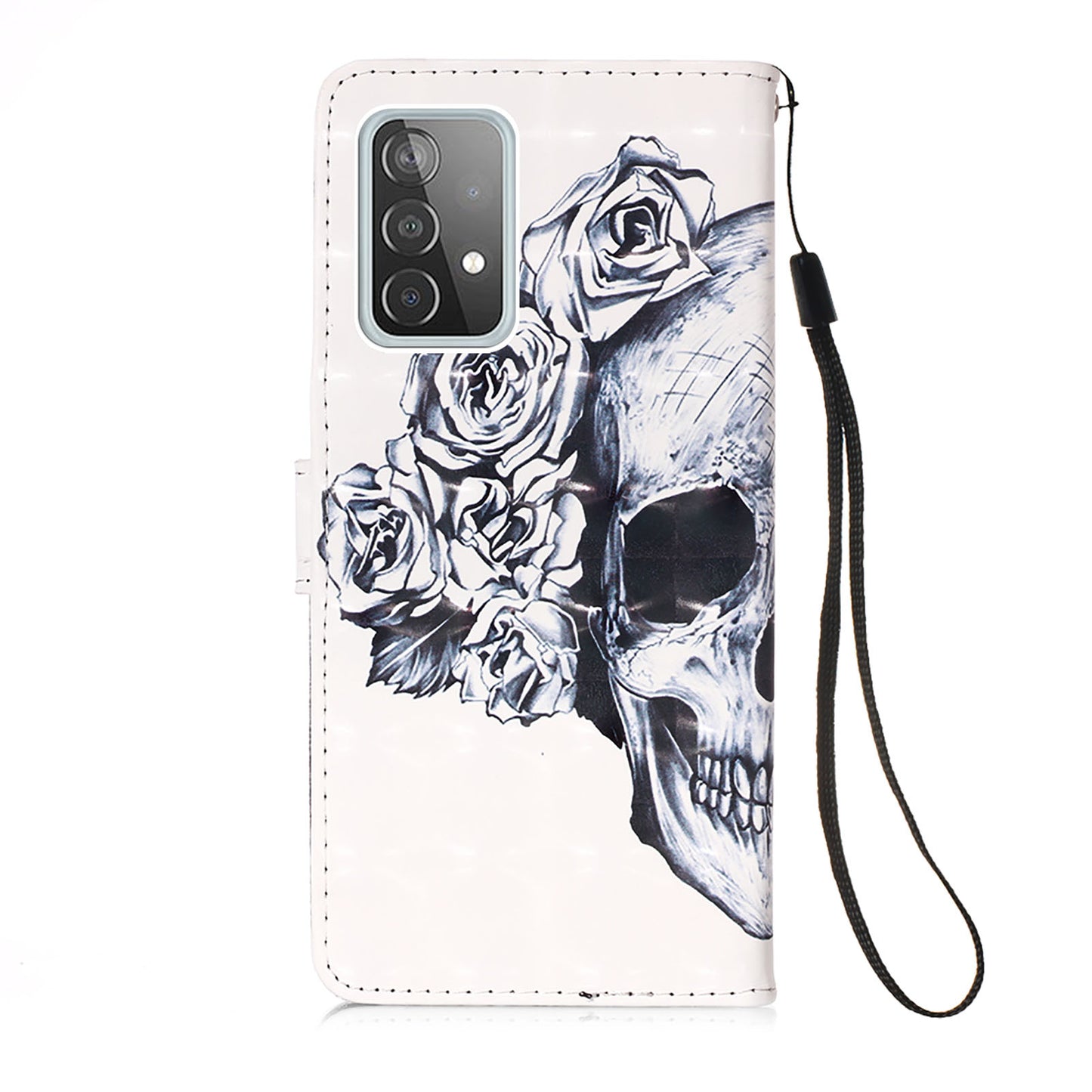 3D Pattern Printing PU Leather Wallet Stand Phone Case Shell for Samsung Galaxy A52 4G/5G / A52s 5G